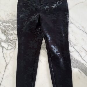 Soft Surroundings Black Floral Leggings